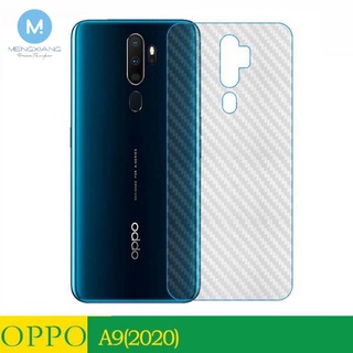 [ซื้อ 1 แถม 1] ฟิล์มสติกเกอร์คาร์บอนไฟเบอร์ แบบนิ่ม สําหรับ OPPO A9 A5 2020 AX7 Pro Realme C2 C3 C15 C11 2 ชิ้น