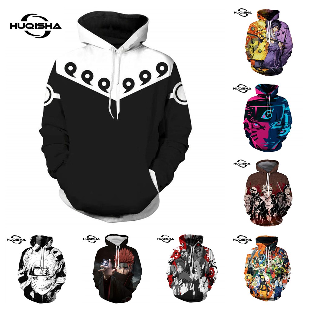 ใหม่ Naruto Hoodies Akatsuki Jacket Top แฟชั่นผู้ชาย Casual Zipper เสื้อ