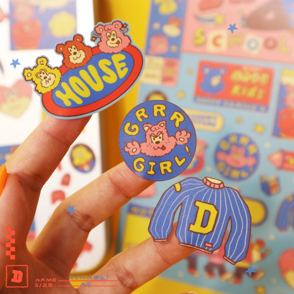 DADDY | Daddy & Friend Sticker A5 ลายน้องหมา น้องแมว และผองเพื่อน สุดน่ารัก