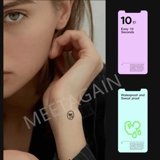 【MEET Magic Tattoo】สติกเกอร์รอยสักชั่วคราว ลายภาษาอังกฤษ กันน้ํา 15 วัน