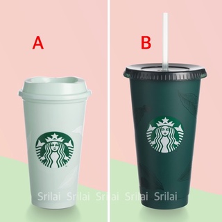 [ ✔️ของแท้ 100% ] Starbucks แก้วพลาสติกรียูส สำหรับเครื่องดื่มร้อน และเย็น