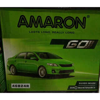 AMARON แบตเตอรี่ รุ่นGO 46B24R -45 แอมป์ ขนาดยาว 24 กว้าง12 สูง23 เซนติเมตร ขั้วขวา