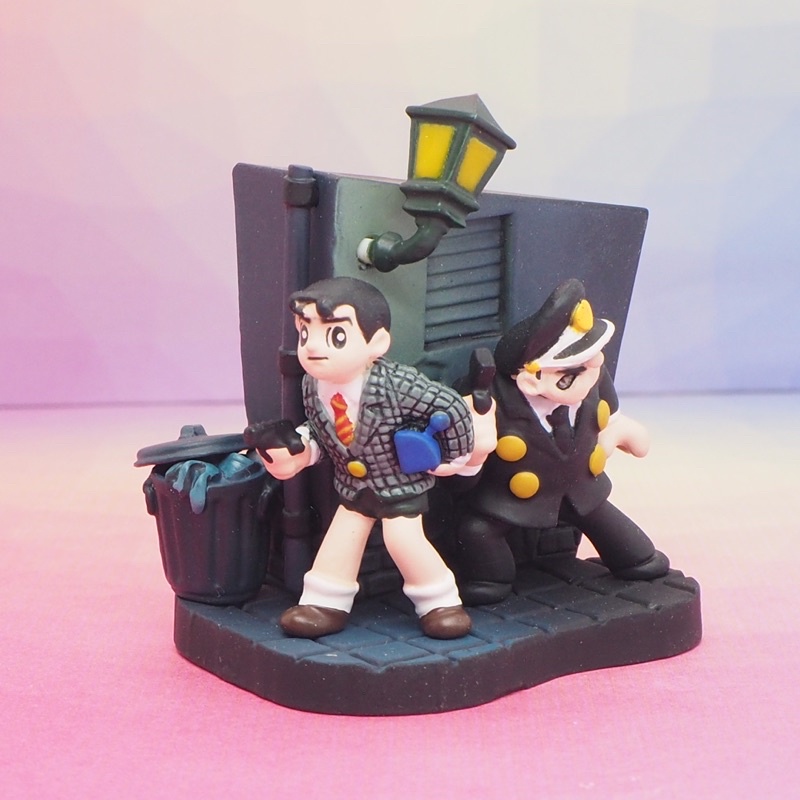 Time Slip Glico Mini Diorama Figure Tetsujin 28 "Nostalgic 20th Century" Chase of Shotaro