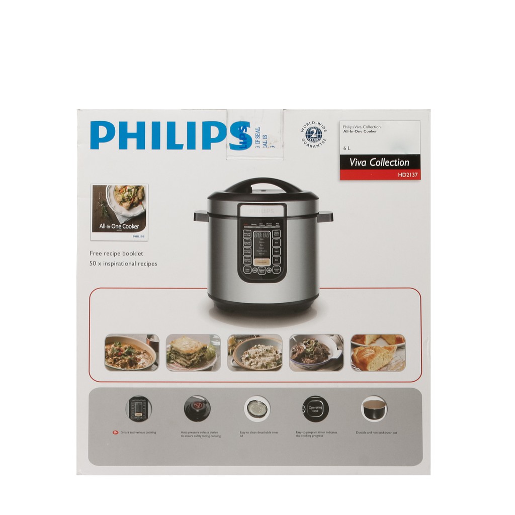 Philips Pressure Cooker Slow Cook, Pressure Cook, Multi Cook Menus