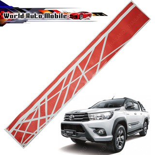 สติ๊กเกอร์ คาดฝากระโปรงหน้า สีแดง ลาย TRD Sticker Toyota Toyota Hilux Revo 2015-2017 แดง จำนวน 1 ชิ้น