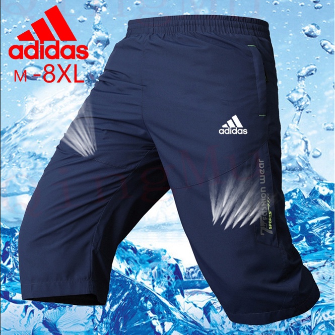 [M-8XL] กางเกงขาสั้นลำลองสำหรับผู้ชายกางเกงขาสั้นกีฬาฤดูร้อนนุ่มแห้งเร็วกางเกงขาสั้นผู้ชายชายหาดกลางแจ้ง 3/4 ขนาดกางเกงขาสั้น