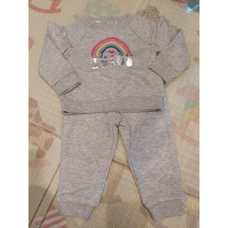 Juicy Counter ชุดนอนเด็ก  size 12-18m ลาย rainbow สีเทาอ่อน