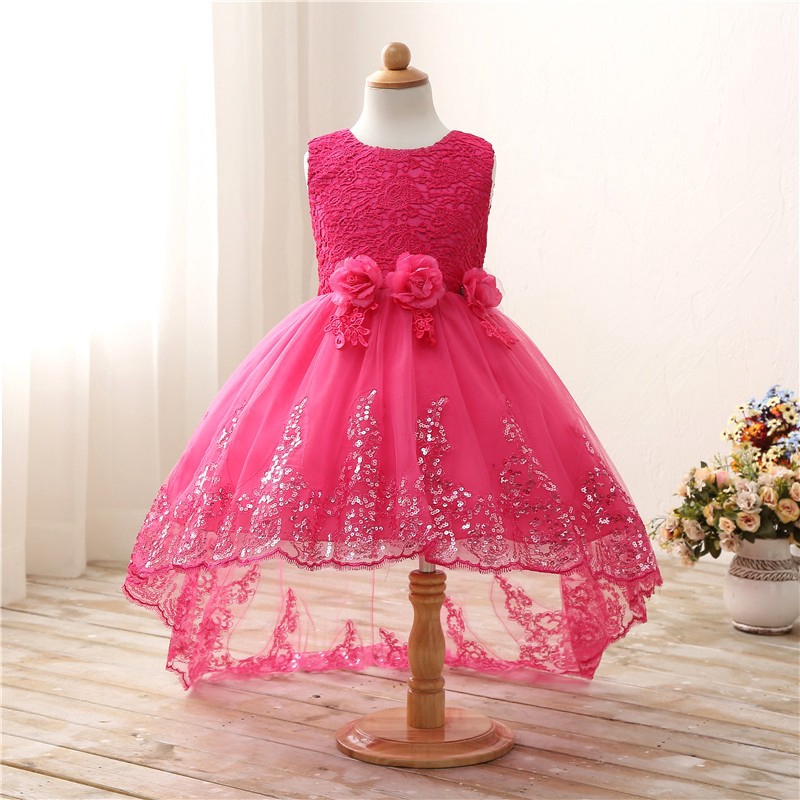 Dresses Girls Kids Lace Floral One Piece Dress Child Princess Party Dress Princess Dress Nvv