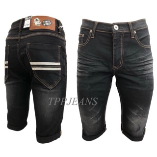 Men’s Shorts Denim กางเกงยีนส์ขาสั้นดำฟอก ผ้ายืด ทรงสลิม สวมใส่สบาย