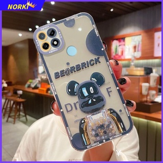 เคสโทรศัพท์มือถือ ซิลิโคน กันรอยเลนส์กล้อง ลายหมีน่ารัก สําหรับ Realme C35 C31 C25 C25Y C25S C21 C21Y C17 C15 C12 C11 C3 C2