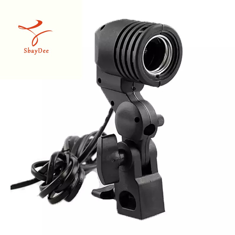 Photography Photo Light Lamp Bulb Single Holder E27 Socket Flash Bracket การถ่ายภาพรูปโคมไฟหลอดไฟ E27 ซ็อกเก็ตเดียวถือ