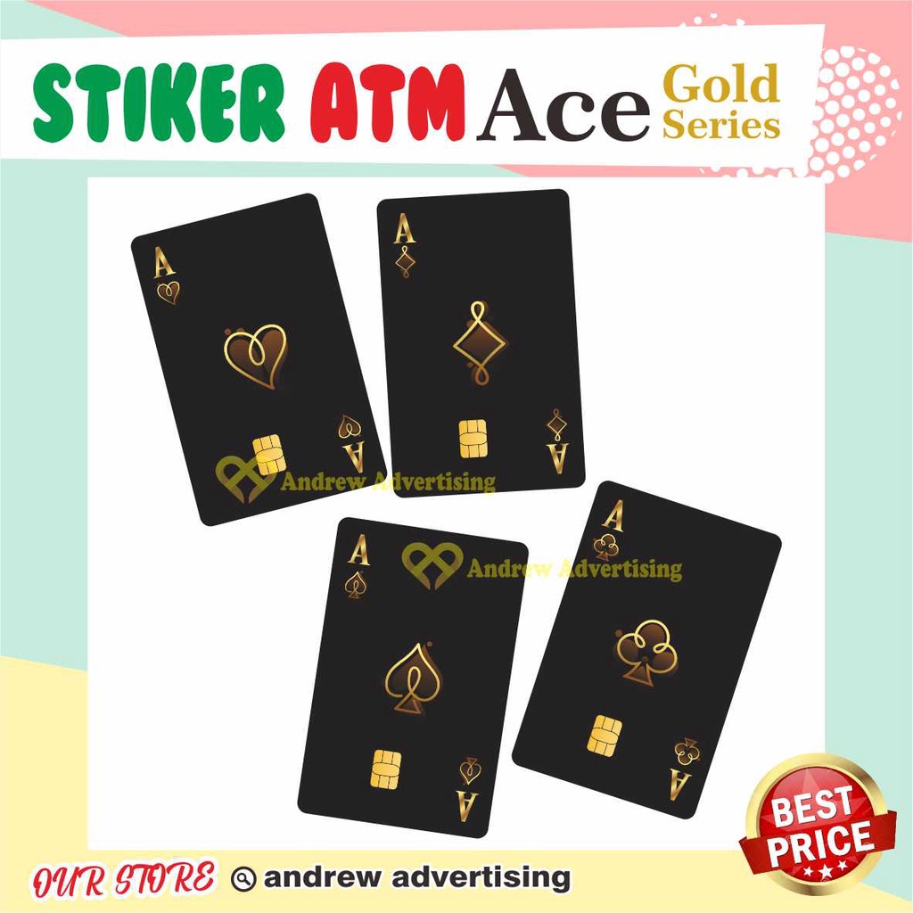 สติ๊กเกอร์ ATM ACE REMI CARD | GARSKIN / ATM CARD STICKER / ATM CARD SKIN / DEBIT / CREDIT / EMONEY 