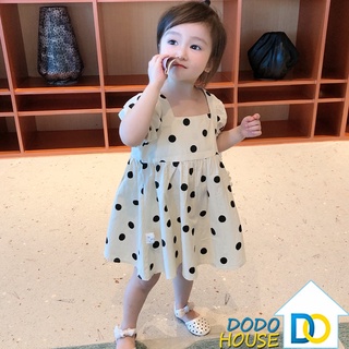 เดรสสำหรับเด็กผู้หญิงน่ารักมาก dress baby ชุดเดรสลายจุด