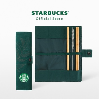 Starbucks Bamboo Straw Set เซตหลอดรียูสสตาร์บัคส์ A11125459