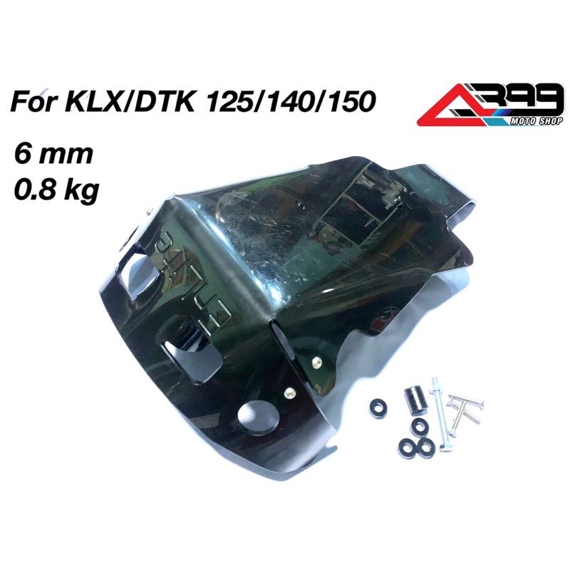 การ์ดแคร้งพลาสติกPE klx140 klx150หนา 6 มิล ยาวคลุมกระเดื่อง การ์ดใต้ท้อง การ์ดอก การ์ดกันกระแทก