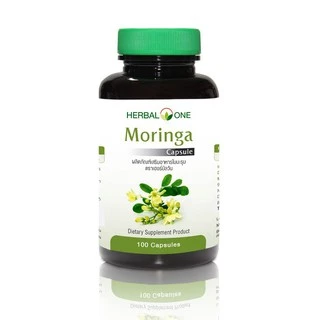 🍀กินดีมาก🍀 Herbal One Moringa Capsule อ้วยอัน มะรุมแคปซูล 100 แคปซูล [5559]