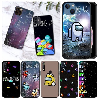 เคสโทรศัพท์มือถือนิ่ม ลายการ์ตูน among us สีดํา สําหรับ Realme 5 5i 5s 5 Pro 3 6 6i 6 Pro