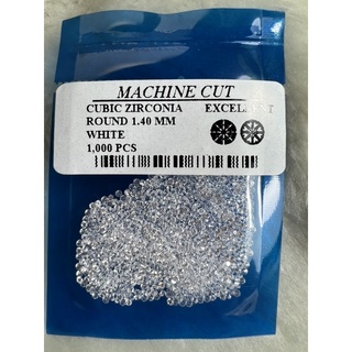 CZ Cubic zirconia Round 1.40mm Excellent Arrow Star Machine Cutting.