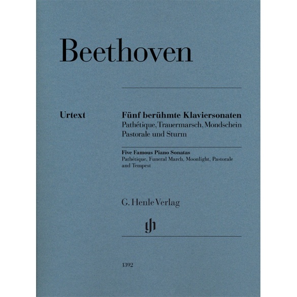 BEETHOVEN Five Famous Piano Sonatas (HN1392)