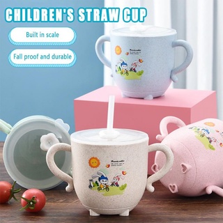 แก้วหัดดื่มหลอดนิ่ม แก้วน้ำหัดดูด CHILDRENS STRAW CUP