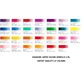 [Series B007-129 part 1/2] Kusakabe water colours 5 ml.