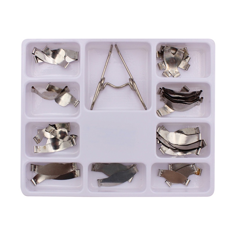 36Pcs/Pack Dental Saddle Contoured Metal Matrices Matrix Universal Kit