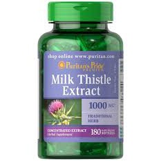 Puritan’s Pride Milk Thistle 4:1 Extract 1000 mg (Silymarin)/ 180 Softgels