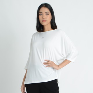 Guy Laroche JERSEY LONG SLEEVE เสื้อกีลาโรช เสื้อไม่มีปก แขนยาว สีขาว (GN13WH)