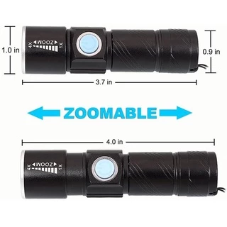 ไฟฉายแสงสีม่วง UV Flashlight Blacklight USB Rechargeable LED 395Nm