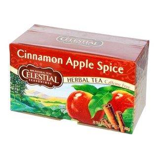 ซีเลสเทียล ชาแอปเปิ้ลซินนาม่อนหอมกลิ่นเครื่องเทศ ชาไร้คาเฟอีน Celestial Cinnamon Apple Spice Caffeine Free 48g