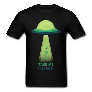 ขายดี เสื้อยืดลําลอง แขนสั้น พิมพ์ลายเอเลี่ยน UFO Take Me Home Hipster สไตล์คลาสสิก สําหรับผู้ชาย MDinoo82JPdogi30S-5XL