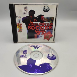 WORLD WIDE SOCCER 97 แผ่นก๊อปปั้ม SEGA SATURN SS แผ่นมีรอยบ้าง เล่นได้ตามรูป