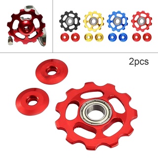 ลูกรอกตีนผีหลัง แบริ่งโลหะ อะลูมิเนียมอัลลอย น้ําหนักเบา 11T สําหรับจักรยาน 2 ชิ้น