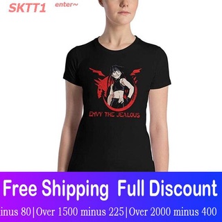 SKTT1 เสื้อยืดลำลอง Enter~ ผู้ชายและผู้หญิง Envy The Jealous Fullmetal Alchemist Brotherhood Womens Slim Fit T-Shirt To