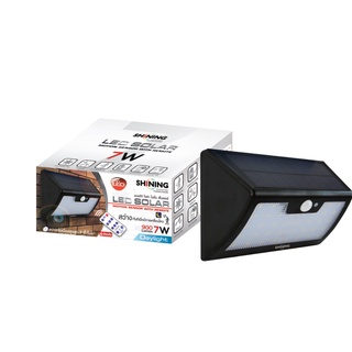SHINING ไฟโซล่าเซลล์ Led Solar Cell จับความเคลื่อนไหวเปิด/ปิด อัตโนมัติ กันน้ำทนความร้อน หลอดไฟโตชิบา Toshiba Lighting