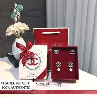 CHANEL DOUBLE EARRING VIP GIFT WITH PURCHASE ORIGINAL PACKAGE (GWP)แท้​💯​