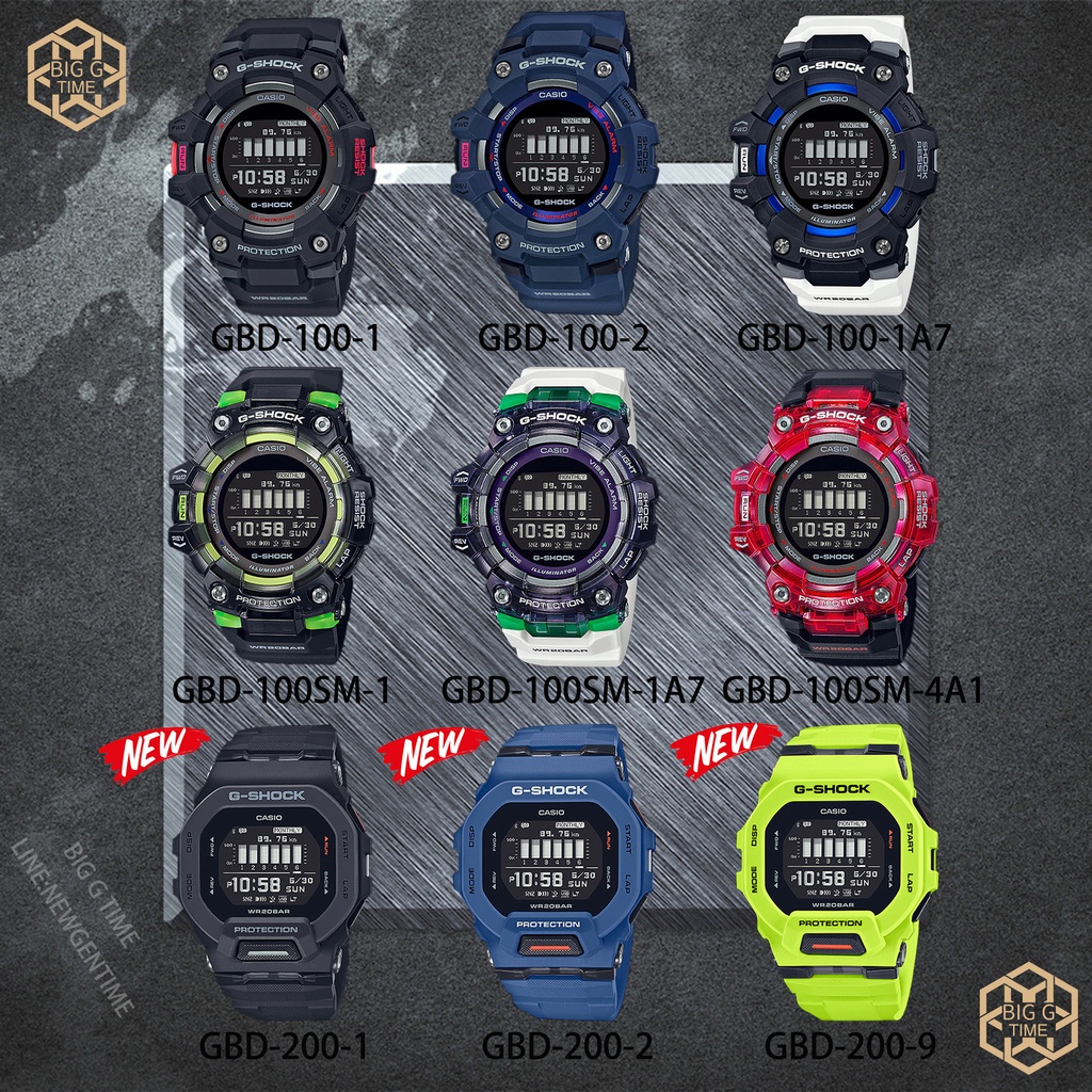 ใหม่ล่าสุด! นาฬิกาผู้ชาย Casio G-Shock Smart watch GBD-100/GBD-100SM/GBD-200 ของแท้ รับประกัน 1 ปี
