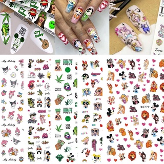 สติ๊กเกอร์ติดเล็บลาย Sailor Moon Princess Mickeys Pinkeys สําหรับเด็ก