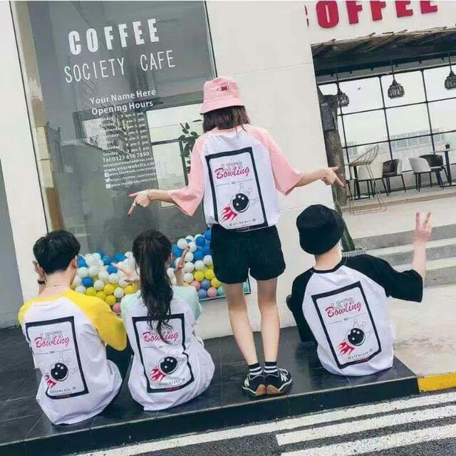 เสื้อยืด Oversize ลาย Let's Bowling