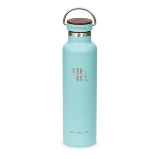 Earthwell กระบอกน้ำเก็บร้อน/เย็น รุ่น 22OZ VACUUM BOTTLE AQUA BLUE - WOODIE WALNUT CAP