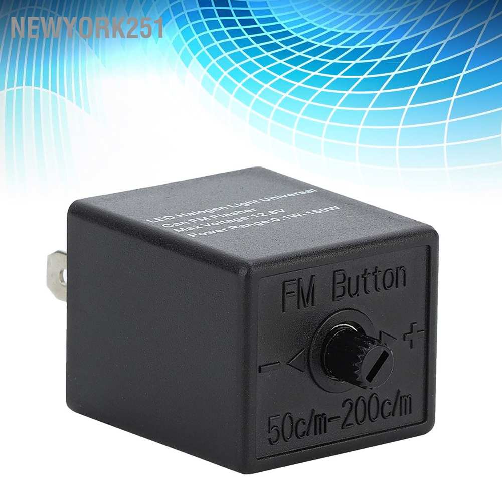 Newyork251 รีเลย์ไฟเลี้ยว Led 12V 3-Pin ปรับได้ สําหรับรถยนต์ รถจักรยานยนต์