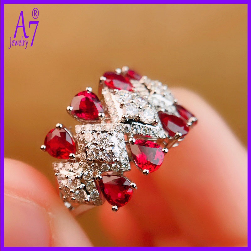A7 Pigeons-Blooded Ruby Open Ring