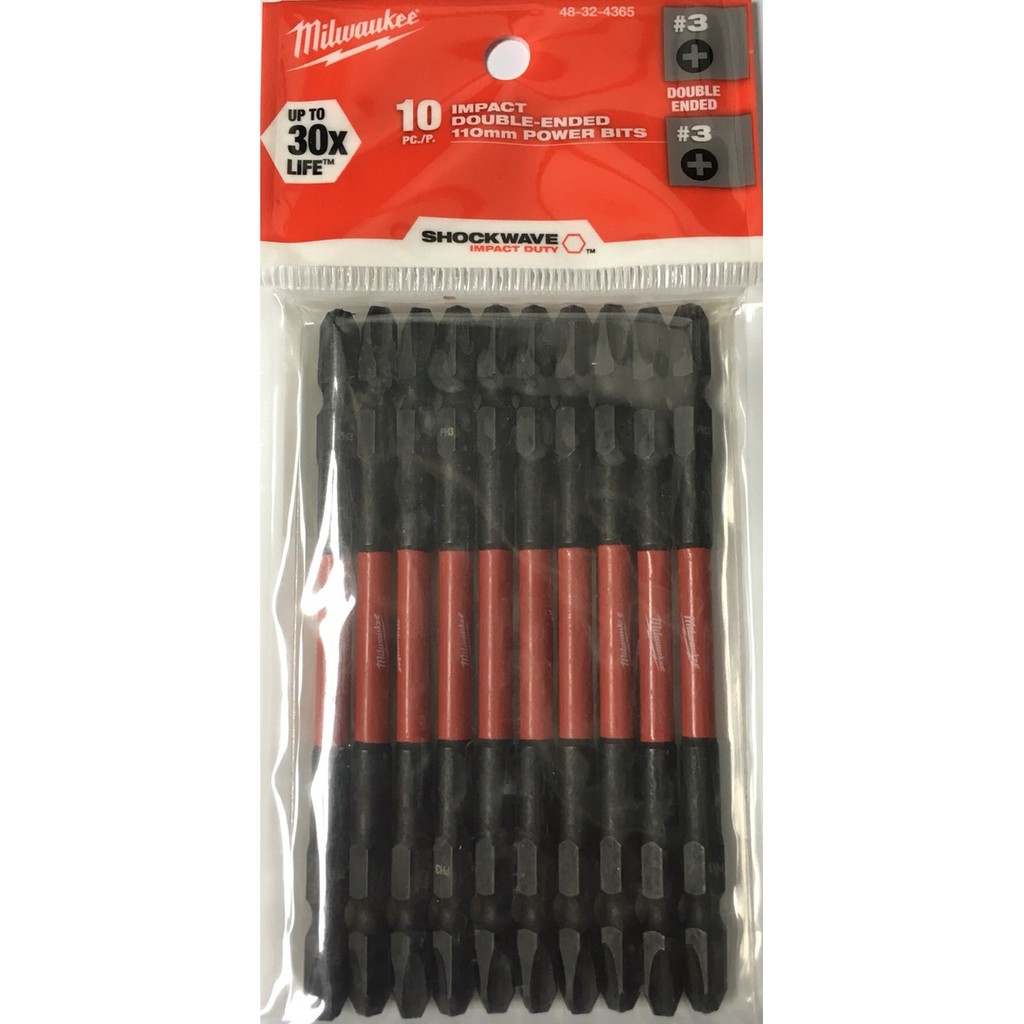 ดอกไขควงแฉกสองปลาย milwaukee impact 110มม.PH3 หัวใหญ่ รูปที่ 6