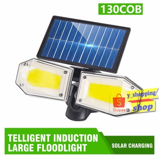 ไฟโซล่าเซลล์ Solar motion sensor light 130 COB 3 โหมด ไฟพลังงานแสงอาทิตย์ ไฟโซลาไฟอัจฉริยะไฟไร้สาย ไฟโซล่าเซลติดผนัง LED