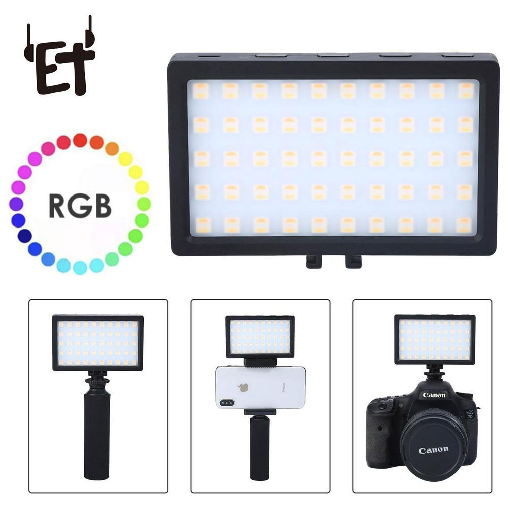 ET RGB Full Color Dimmable Vlogging On Camera Light Photography Fill