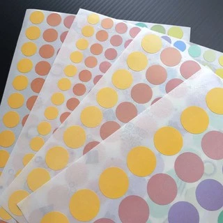 สติ๊กเกอร์พาสเทล Sticker Pastel (วงกลม) คละขนาดได้ ไม่มีขั้นต่ำ