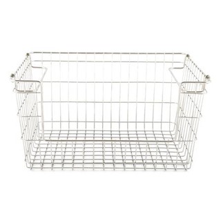 ตะกร้าสเตนเลสเหลี่ยมแบบเปิดหน้าซ้อนได้ M KECH Kitchen Storage Baskets&amp;Organization