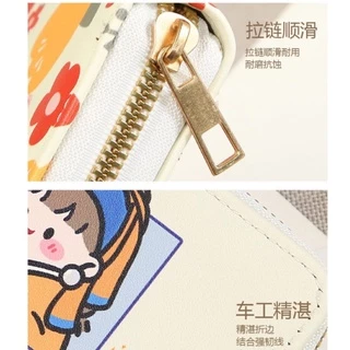 B-750 กระเป๋าสตางค์ใบสั้น กระเป๋าลายสก๊อต