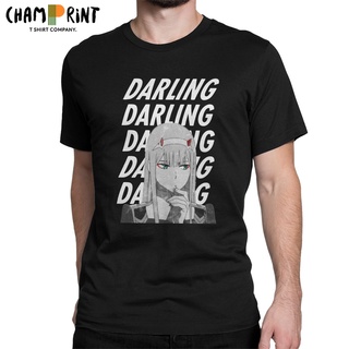 เสื้อยืดคอกลม แขนสั้น ผ้าฝ้ายแท้ พิมพ์ลายอนิเมะ Zero Two Darling In The Franxx พลัสไซซ์ สําหรับผู้ชาย และผู้หญิงS-5XL