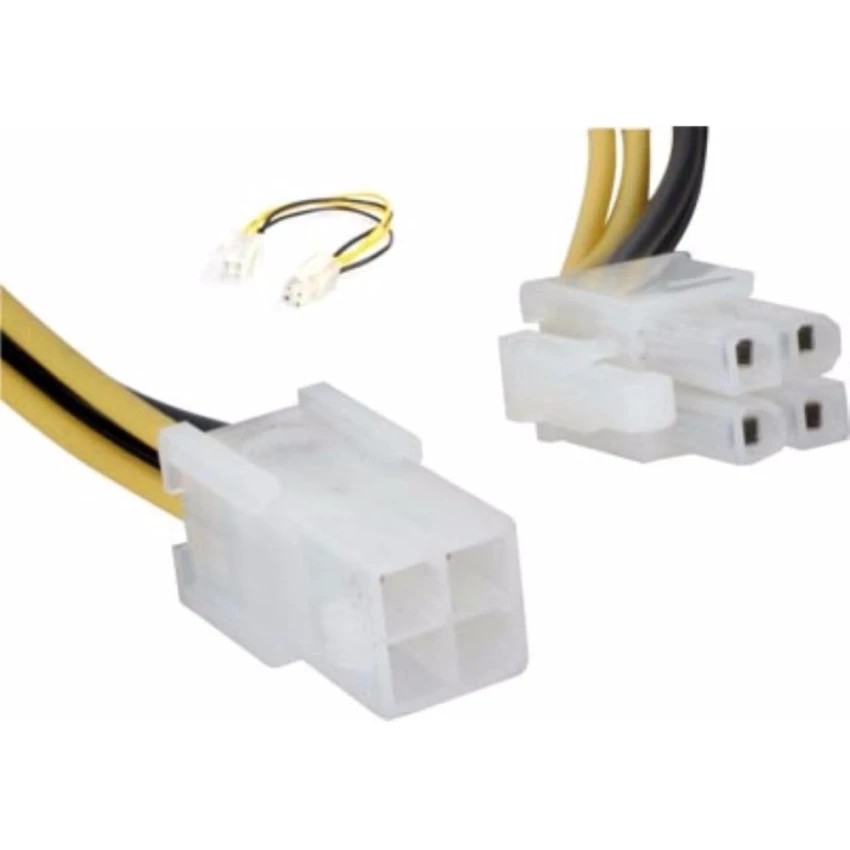 สาย ต่อยาว power cable 4 pin to 4 pin / CABLE 4P F TO 4P M / 9.5'' Atx 4pM To 4pF Power Extension Ca
